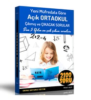 Açık Ortaokul Yardımcı Kitabı (2100 Güncel Soru)