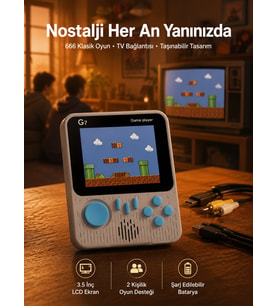 Oyun Konsolu Retro Oyun Konsolu Tv'ye Bağlanabilir Taşınabilir