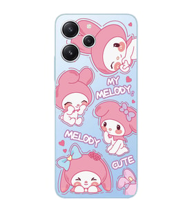 Xiaomi REDMI 12 Uyumlu Melody Kuromi Desenli Şeffaf Telefon Kılıfı