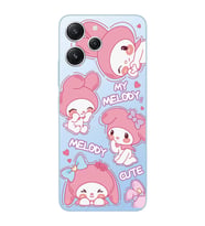 Xiaomi REDMI 12 Uyumlu Melody Kuromi Desenli Şeffaf Telefon Kılıfı