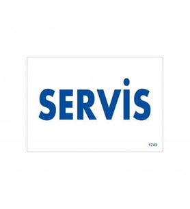 Mey İthalat® Servis Uyarı Levhası 17,5X25 Kod:1743