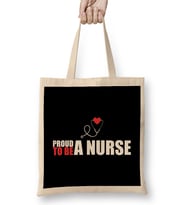 Cute Proud To Be a Nurse Registered RN Nursing Bez Çanta Uzun Saplı
