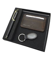 Signator D380 İsme Özel Set - Deri Kartlık + Anahtarlık  + Kalem Seti  İsme Özel Hediyelik Set (Karışık)