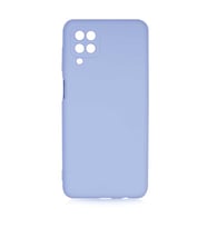 Samsung Galaxy A12 Kılıf Orj Lansman Serisi Pürüzsüz Esnek Kadife İç Kısım (Lila)