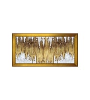 Soyut Şekiller Motifli Kanvas Tablo 50 x 70 cm Gold Çerçeve