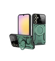 Samsung Galaxy A16 5g Kılıf Joy Lens Standlı Kapak - Koyu Yeşil
