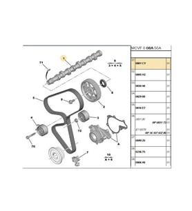 Eksantrik Mili 206 307 Focus Fiesta 1,4hdı Dw4 (EST14049-0801CY)
