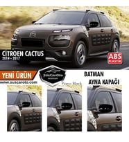 Citroen C4 Cactus 2014-2017 Uyumlu Batman Yarasa Ayna Kapağı Piano Black ABS Plastik