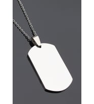Askeri Künye Model Gümüş Erkek Kolye (Gümüş)