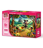 Art Çocuk Sevimli Cadı 100 Parça Puzzle