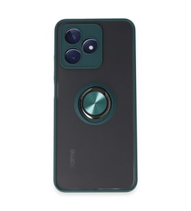Realme C53 Kılıf Montreal Yüzüklü Silikon Kapak - Yeşil