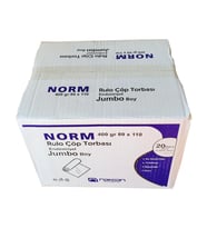 Norm Endüstriyel Jumbo Çöp Torbası Poşeti - 2 Kat - Siyah - 400 Gr. - 80 x 110 Cm. / Koli