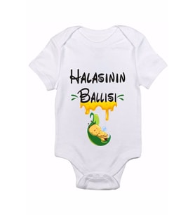 Halasının Ballısı Baskılı Bebek Body Zıbın