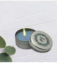 BK Gift Kişiye Özel İsimli Silver Metal Kutuda Kokulu Mum-7, Ev Hediyesi, Arkadaşa Hediye, Kokulu Mum
