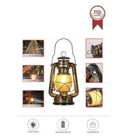 LW-41 Koyu Ahşap Nostaljik Retro Şarjlı Led Gaz Lambası Görünümlü Gece Lambası