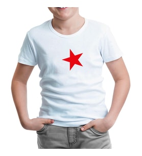Türk Bayrağı - Bayrak Yıldız Beyaz Çocuk Tshirt