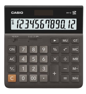 Casio DH12 Hesap Makinesi 12 Hane Pilli ve Güneş Enerjili