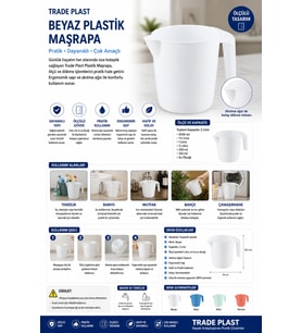 Trade Plast Beyaz Plastik Maşrapa