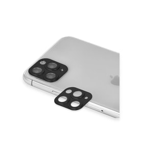 iPhone 11 Pro Max Pers Alüminyum Kamera Lens - Siyah