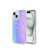 Apple iPhone 15 Uyumlu Kılıf Parlak Renk Geçişli Zore Velle Kapak (Beyaz)