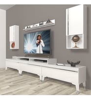 Decoraktiv Ekoflex 270TA Mdf Silver Tv Ünitesi Tv Sehpası - Parlak Beyaz