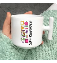Öğretmenlere Özel İsimli T Kulplu Nescafe Fincanı