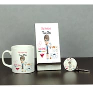 Diş Hekimi Üçlü Set (Kupa + Telefon Standı + Anahtarlık) 003