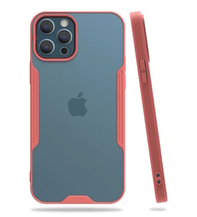 Newface Apple iPhone 12 Pro Max Kılıf Platin Silikon - Pembe