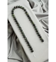 Jasper Doğal Taş Damarlı Yeşil Küre Kesim 8mm Dizi [AB+]