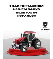 Traktör Tasarımlı Bluetooth Hoparlör Usb Tf Aux Fm Radyo