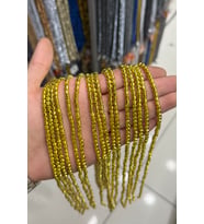 Hematit Taşı Silindir Kesim Altın Sarı 4x4mm Doğal Taş Dizi