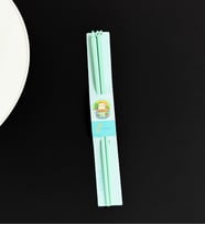 Kedi Figürlü Metal Chopstick (Yeşil)