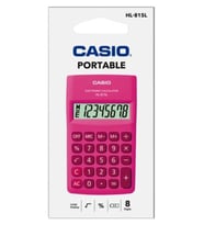 Casio HL-815L-PK 8 Hane Pembe Cep Tipi Hesap Makinesi