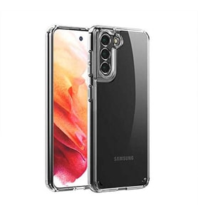 Coverzone Galaxy S21 Plus ?le Uyumlu K?l?f Transparan Z-Coss GlassElegance TPU Tam Koruma Arka Kapak ?effaf Renk
