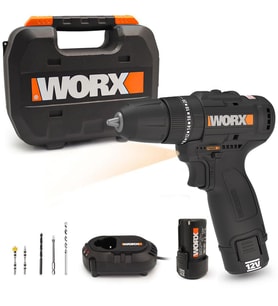 WORX WX121 12Volt/2.0Ah Li-ion Çift Akülü Kömürsüz Profesyonel Şarjlı Darbeli Matkap + 5 Parça Aksesuar