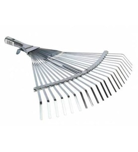 Yaprak Tırmığı Ayarlı Yaparlar Metal Tırmık +Sapı  (Renksiz)