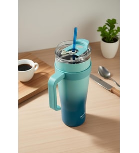 Bambum Horizon - Pipetli Termos Bardak Lacivert 1000ml