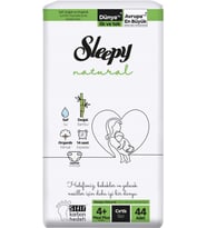 Sleepy Bebek Bezi Natural Beden:4+ (9-16KG) Maxi Plus 44 Adet Fırsat Pk