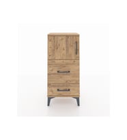 Arges Komodin Tek Raflı 2 Çekmeceli Tek Kapaklı 44x30x96 Çam-Çam