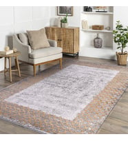 Makine Kaymaz Yıkanabilir Bej Modern Triko Salon Halısı Mutfak Halısı Koridor Halısı Yolluk 17167