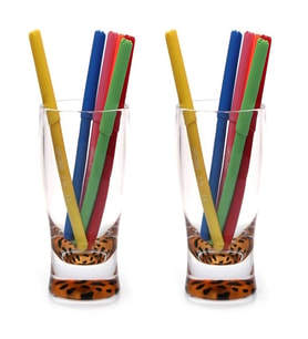 2 ADET KALEMLİK LEOPAR DESENLİ OFİS GERECİ 6X6X11CM 300ML