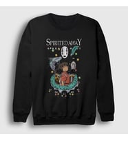 Presmono Unisex Siyah Poster Chihiro Spirited Away Sweatshirt 544581tt