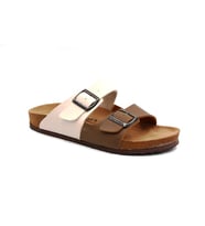 Fly Soft S903 Poli Hafif Taban Çift Toka Erkek Terlik BEJ KAHVE