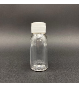50 cc Sert Plastik Şişe  - Beyaz Kapaklı- 50ml Kapaklı Pet Şişe- x 10 Adet