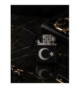 Benzinli Metal Çakmak Türkün Simgesi Ay Yıldız Bayrak Temalı Premium Hediye Dolu Gönderim