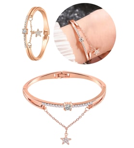Gogoey Kadın Bilekliği Bayan Takı Rose Gold Trend Hediye Şık  RB66
