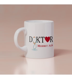 Steteskoplu Doktor Baskılı Kupa Kişiye Özel