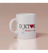 Steteskoplu Doktor Baskılı Kupa Kişiye Özel