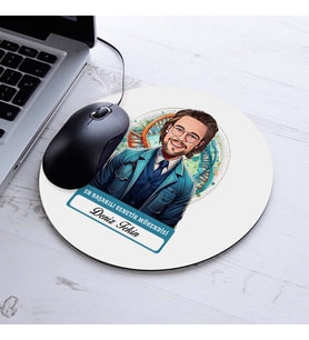 Kişiye Özel Hediye Karikatürlü En Başarılı Erkek Genetik Mühendisi Mousepad