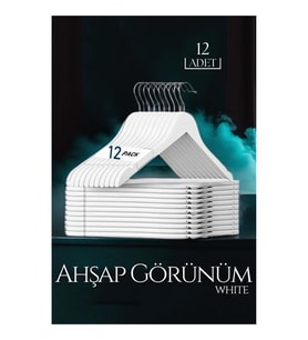 TransForMacion Beyaz Ahşap Görünüm 12 li Askı Seti Schönbuch Design 719135